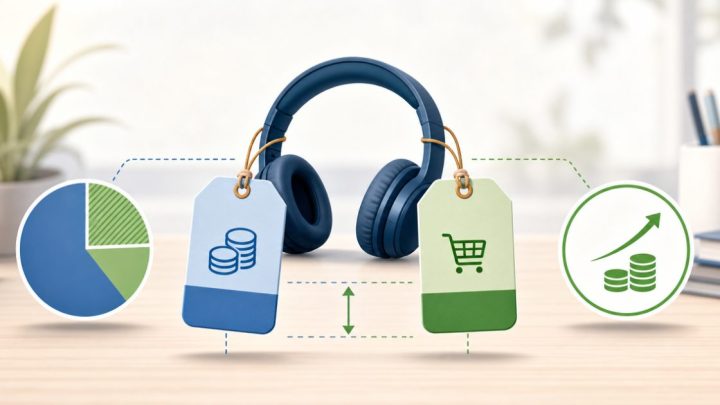 Minh họa sự khác nhau giữa margin và markup trên cùng một mức lợi nhuận