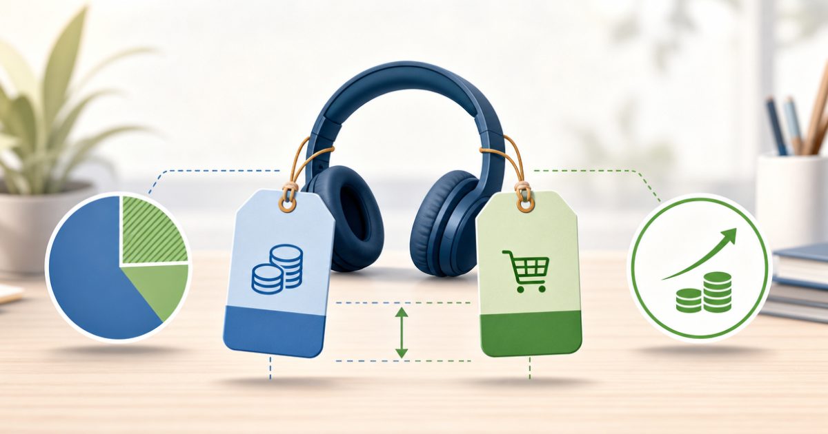 Minh họa sự khác nhau giữa margin và markup trên cùng một mức lợi nhuận